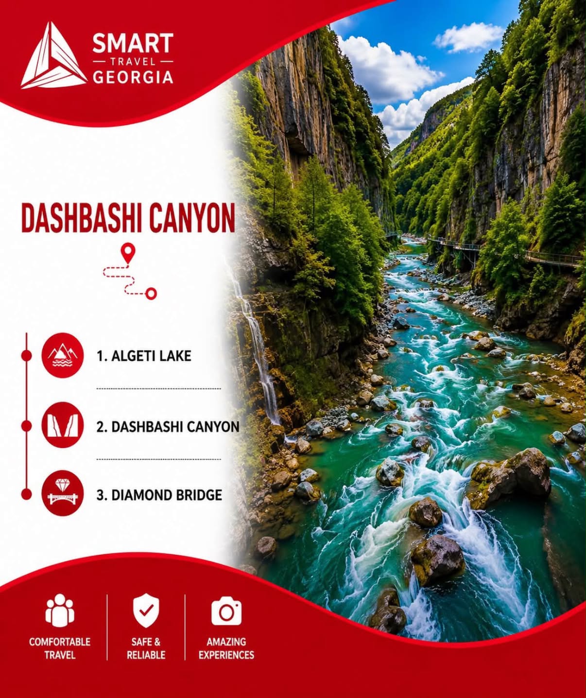 Dashbashi canyon day trip poster